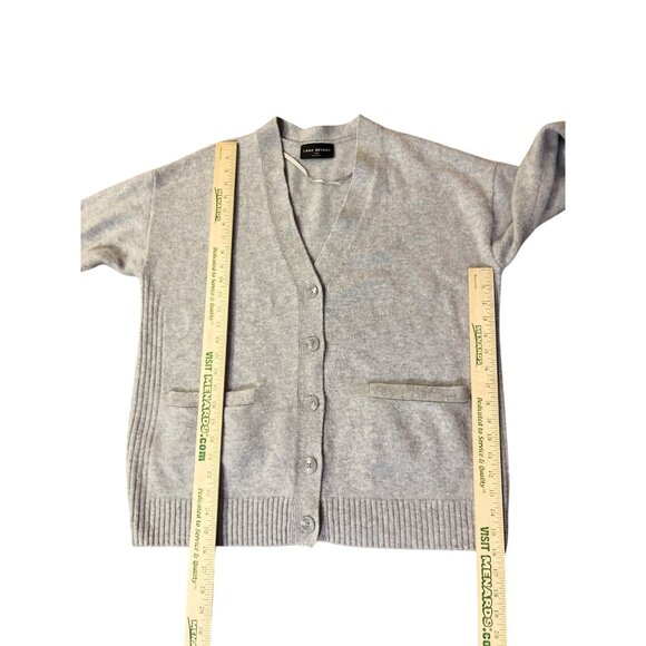 Lane Bryant Boyfriend Cardigan Womens 18/20 Gray 100% Cashmere Used - Picture 9 of 12